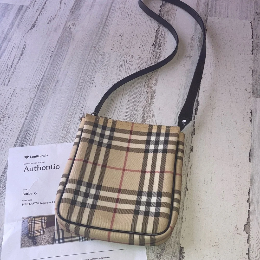 Genuine Burberry London Nova Check  Black and Beige  Crossbody Bag w/COA - Picture 6 of 17